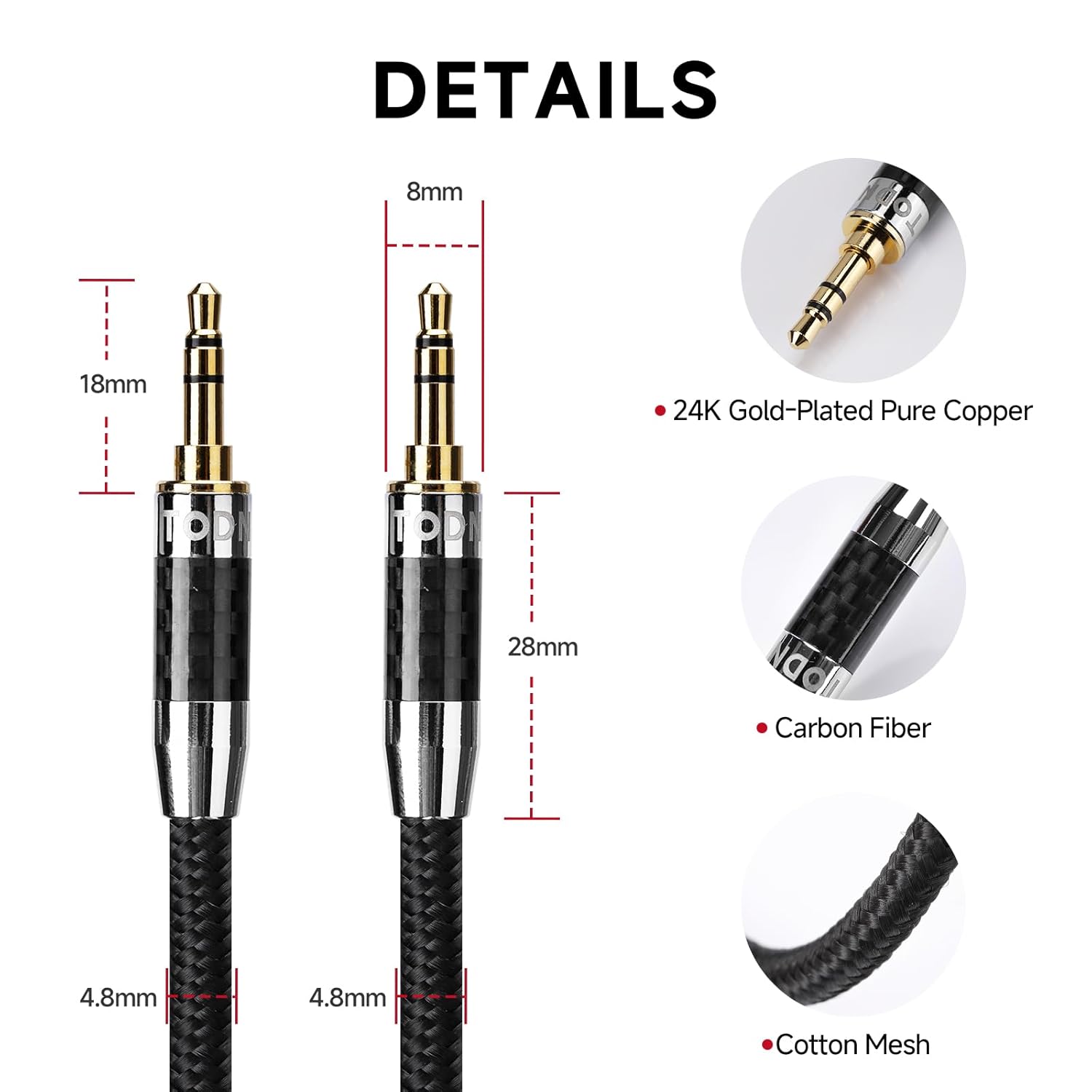 AGARO 3.5mm Audio Cable Stereo Aux 90 Degree Right Angle Aux Cable 24K Gold Plated Male to Male Hi-Fi Sound for Car